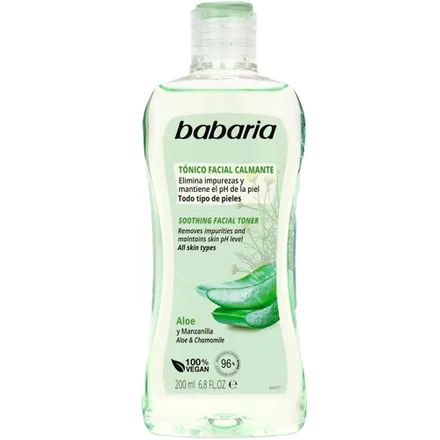 Tonico Facial Babaria Calmante Aloe Camomila 200ml