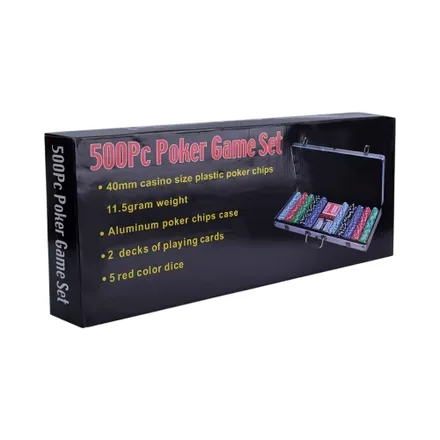 Set Poker Milan 500 Fichas 2 Juegos 54 Cartas 5 Dados