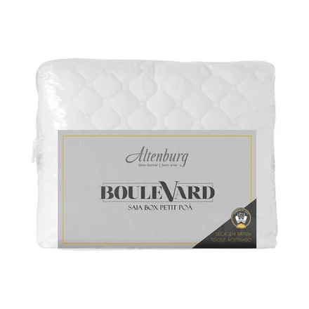 Cubresommier Altenburg Petit Poá King Size Blanco