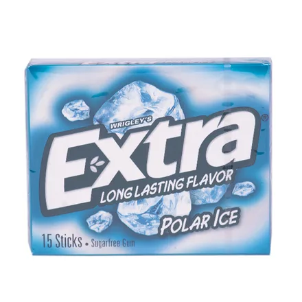 Chicle Sin Azucar Wrigley Extra Menta Polar 15 Sticks