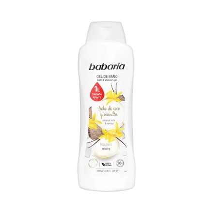 Gel Bano Babaria Leche Coco Vainilla 1000ml