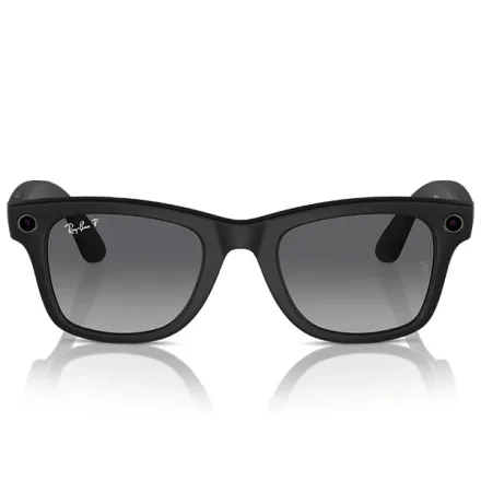 Óculos de Sol Inteligente Ray Ban Meta Wayfarer RW4006 com Câmera e Speaker - Matte Black Polar Gradient Graphite