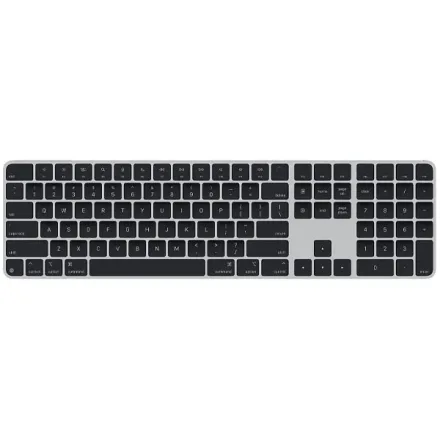 Teclado Sem Fio Apple Magic Keyboard with Touch ID and Numeric Keypad A3119 MXK83LL Inglês com Bluetooth - Cinza Preto