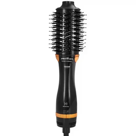 Escova Elétrica Britânia BES24P COMPACT com 1.300 watts Bivolt - Preta Dourada