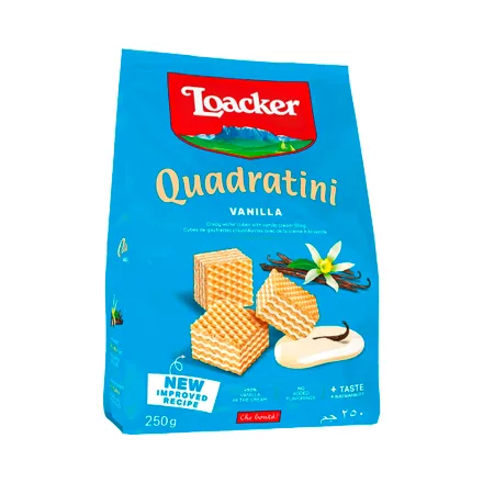 Galletita Wafer Loacker Quadratini Vanilla 220 Gr