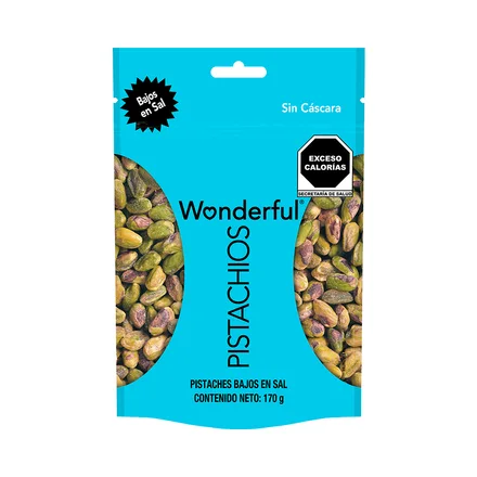 Pistachos Wonderful Sin Cascara Bajos En Sal 170g
