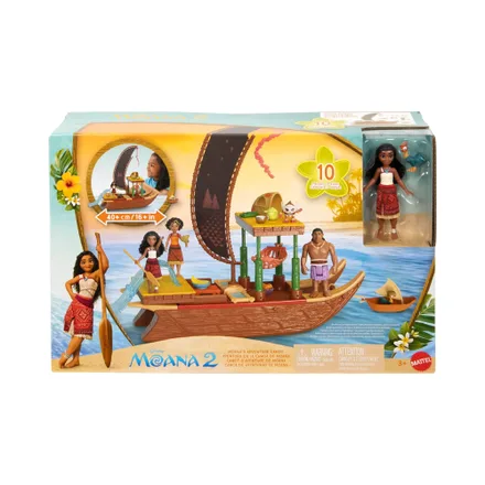Set Juego Disney Aventura En La Canoa Moana Mattel Jbt 54