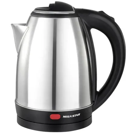 Jarra Elétrica MegaStar TM9505 1.100 watts 1.8 Litros 110V ~ 60Hz - Prata Preta