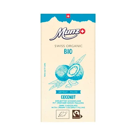 Chocolate Munz Swiss Organic Coconut 100 Gr