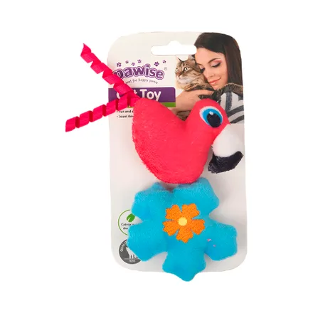 Juguete Mascota Pawise Meow Life Peluche Flamenco Flor 2 Piezas