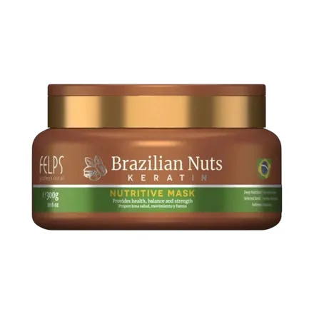 Mascarilla Capilar Felps Brazilian Nuts Keratin Nutritive 300 Gr
