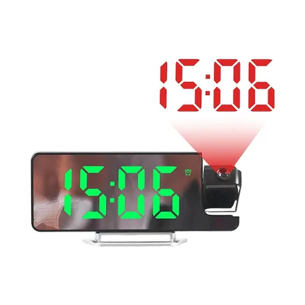 Reloj Digital Con Proyector Satellite Ac T6871 Led Verde
