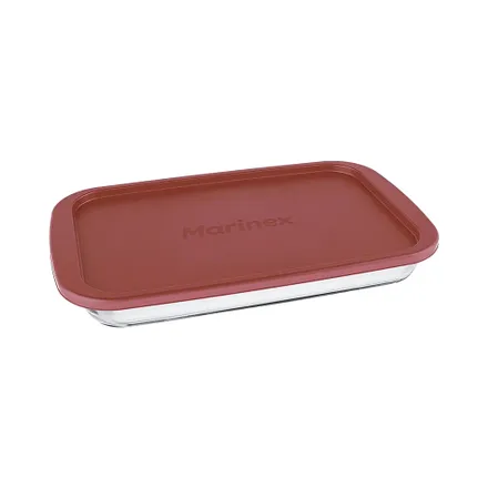Asadera Rectangular De Vidrio Marinex Con Tapa 65360200930283 2.9 L