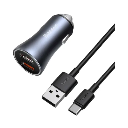 Cargador Auto Baseus Tzccjd A0G Con Cable