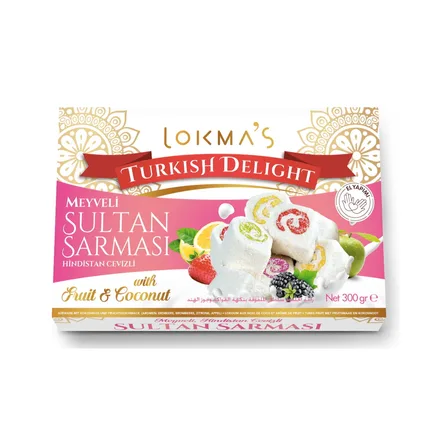 Dulce Lokma Turkish Delight Fruit Coconut 300g