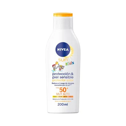 Protector Solar Nivea Sun Kids Piel Sensible Fps 50 200ml