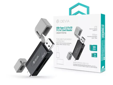 DEVIA ADAPTADOR USB-C/USB-A 2.0 NEGRO