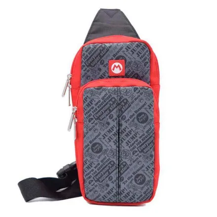 BOLSA NINTENDO SWITCH MARIO CINZA/VERMELHO