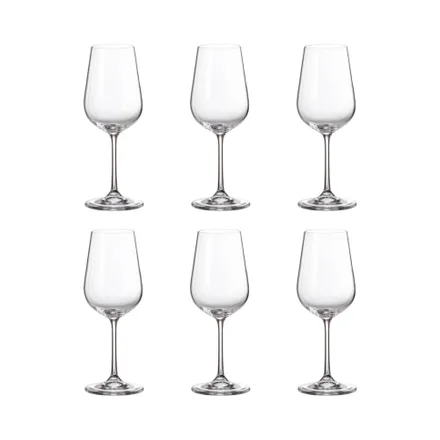 Set Copas Vino Bohemia Tori Titanium 6 Piezas 390ml