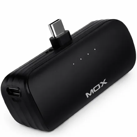 Carregador Portátil MOX MO-PB505 5.000 mAh Saída USB-C - Preto