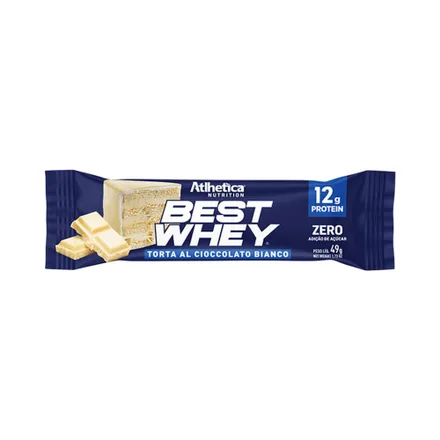 Barra Proteina Atlhetica Best Whey Bar Torta Al Cioccolato Bianco 49 Gr