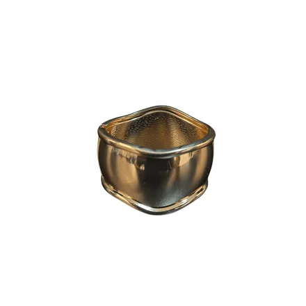 BRACELETE FOLHEADO MAX ONDULADO LISO DOURADO