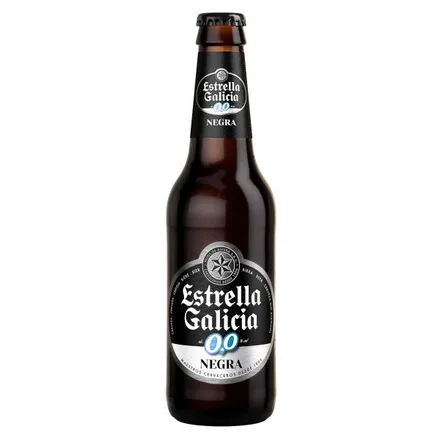 Cerveza Estrella Galicia Negra Sin Alcohol Botella 250ml