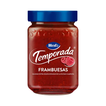 Mermelada Frambuesa Temporada Hero 360g