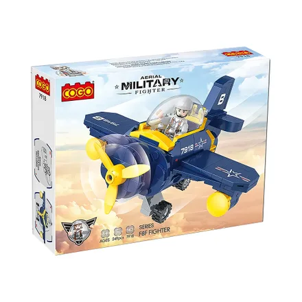Juguete Construccion Cogo Aerial Military Fighter 7918 F8 249 Piezas