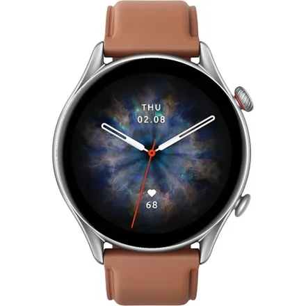Smartwatch Gtr 4 Brown Leather Strap
