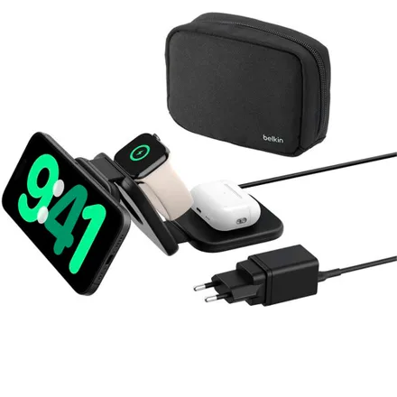 Carregador Magnetico Belkin 3 In 1 Viagem QI2