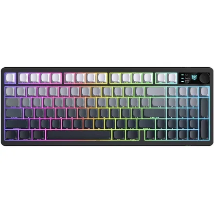 ONIKUMA GAMING TECLADO MT902 SEMI-MECANICO MEMBRANA CINZA/PRETO/BRANCO INGLES BLACK