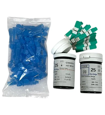 Medidor Glicose Pack 50 Tiras Plus Lancetas Gls 75 Glm