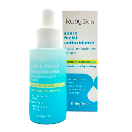 Serum Facial Antioxidante Ruby Rose com Ácido Hialurônico