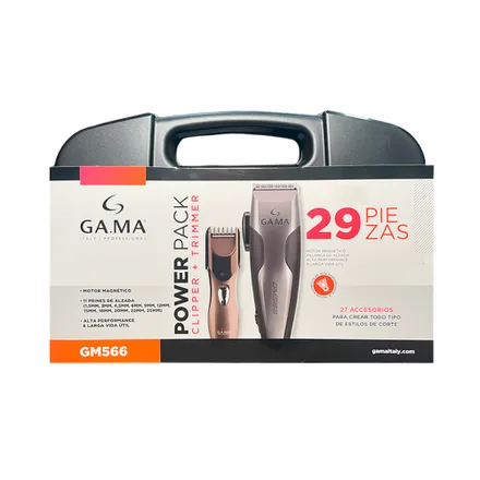 Cortador Cabello Gama Power Pack Clipper Trimmer 27 Piezas Voltaje 220