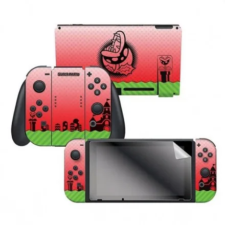 Adesivo Nintendo Switch Super Mario Piranha Skin 2 Adesivos