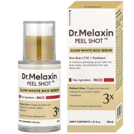 Serum Facial Dr Melaxin Peel Shot Glow White Rice 30ml