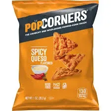 POP CORNERS SNACK SPICY QUESO 28.3G
