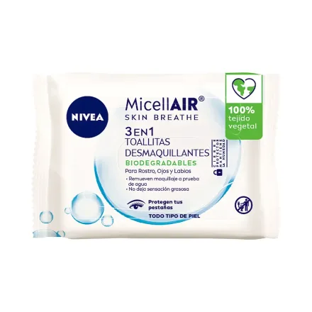 Toallitas Desmaquillantes Nivea 3 En 1 Micellair Todo Piel