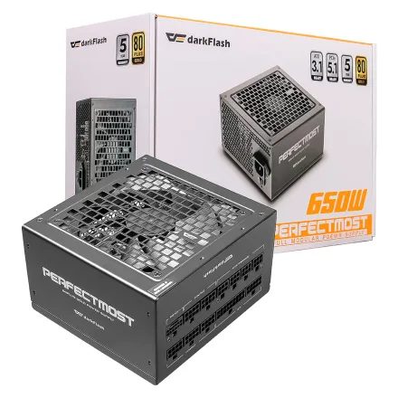 Fonte Aigo Darkflash Atx 80 Plus Pfc Ativo Modular Bivolt