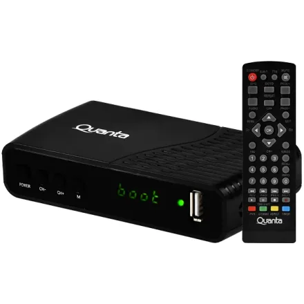 Conversor de TV Digital ISDB-T Quanta QTCTV1130 Full HD com HDMI e USB Bivolt - Preto