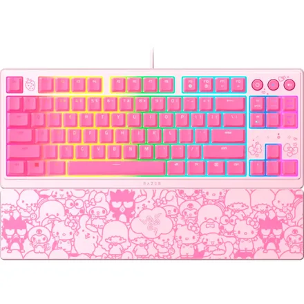 Teclado Gamer Ornata V3 Tenkeyless Mecanico Rgb Hello Kitty Friends RZ03 R3M1