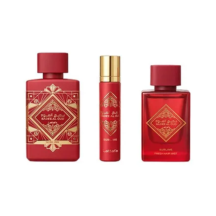 Set Lattafa Badee Al Oud Sublime 3 Piezas Unisex Agatres