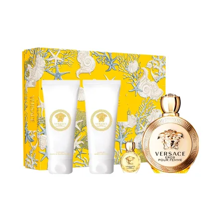 Perfume Versace Eros Pour Femme Edp Shower Gel Body Lotion 100ml 5ml