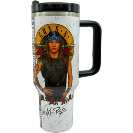 Vaso Térmico Weedoo Guns Axl Rose 1.2L con Pajita - White/Black