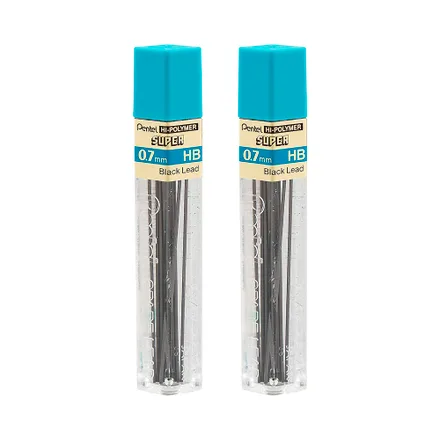 Pack Minas Pentel Hi Polymer Super Hb 50 Mm 2