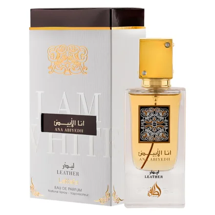 Perfume Lattafa Ana Abiyedh Leather Eau Parfum Unissex 60ml