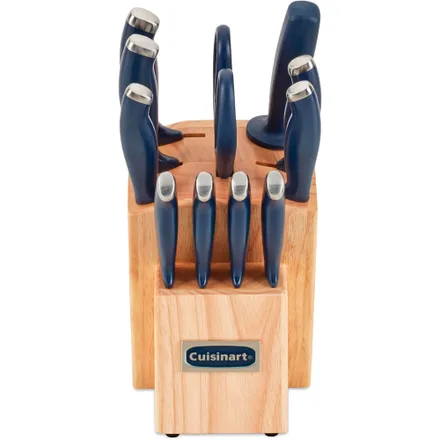 Jogo Facas Bloco Cuisinart 12P Classic Colorpro Collection Marinho 12