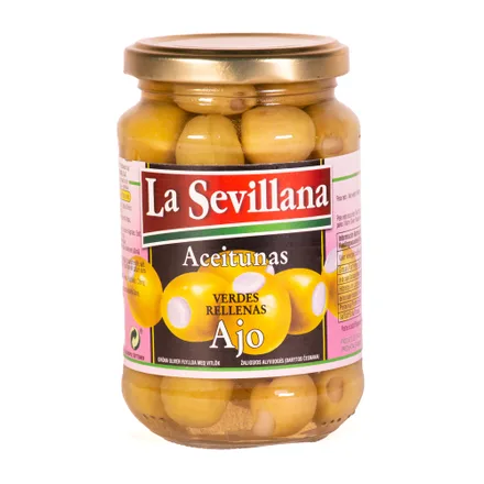 Aceitunas La Sevillana Rellenas Con Ajo 370ml