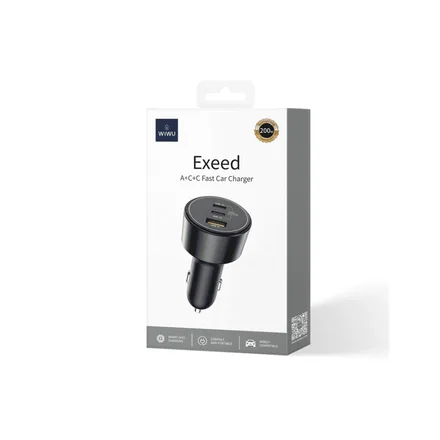 CARREGADOR PARA CARRO USB STARSHIP WIWU PRETO
